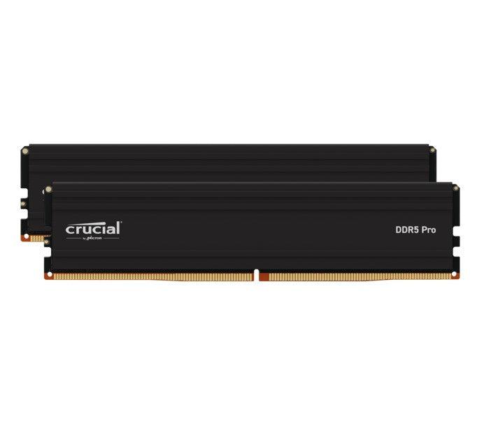 Crucial Pro 32GB (2x16GB) DDR5 UDIMM 5600MHz CL46 Black Heat Spreader Support Intel XMP AMD Ryzen Desktop PC Gaming Memory Crucial Pro 32GB (2x16GB) DDR5 UDIMM 5600MHz CL46 Black Heat Spreader Support Intel XMP AMD Ryzen Desktop PC Gaming Memory